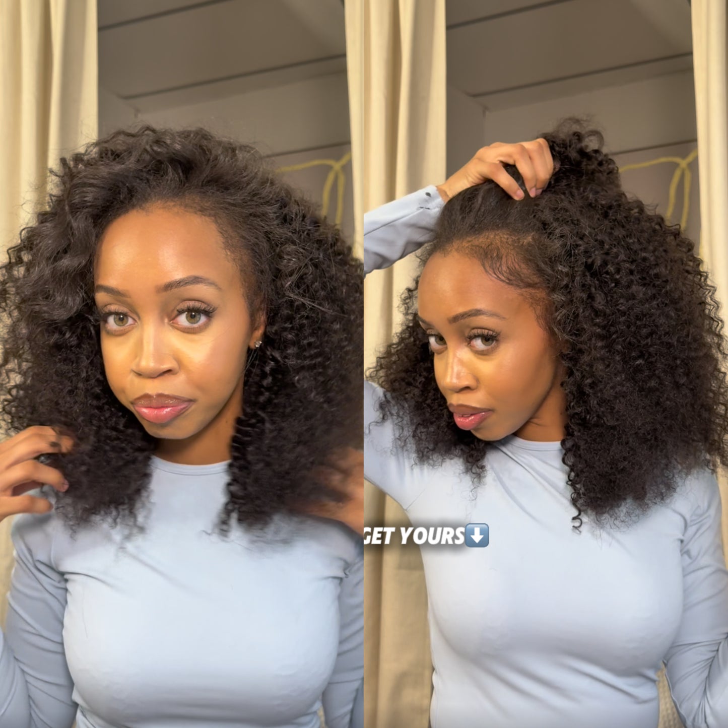 Curly Half Wig