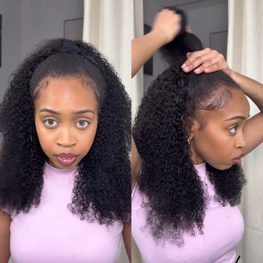 Half wig tighter curl texture