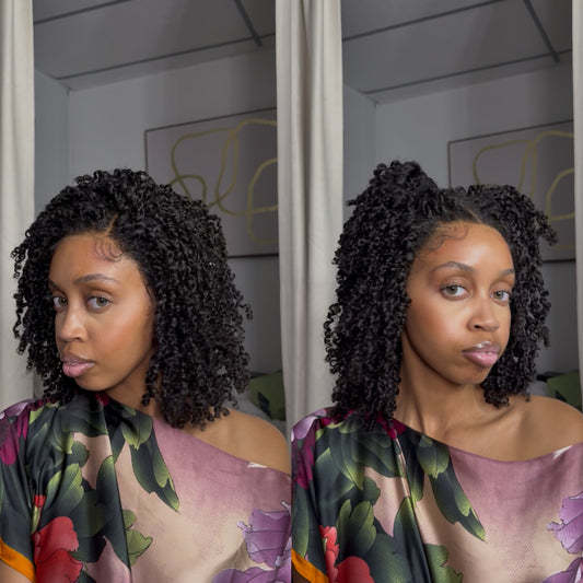Twist closure wig