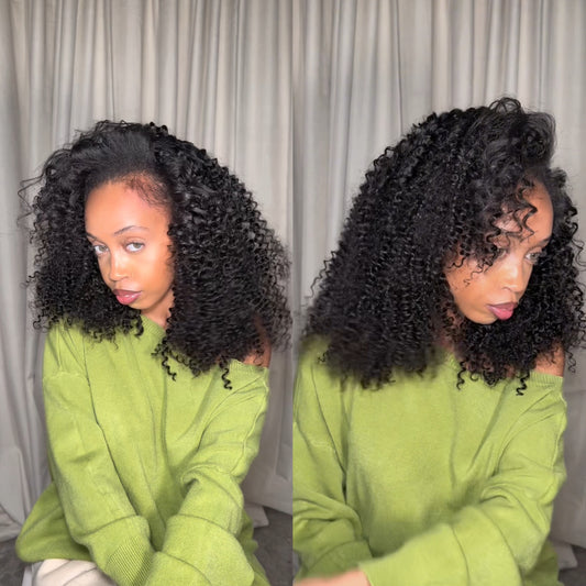 Curly half wig